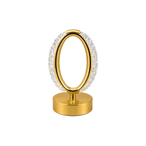 Crystal Ring LED Table Lamp Modern Gold Night Light 17cm
