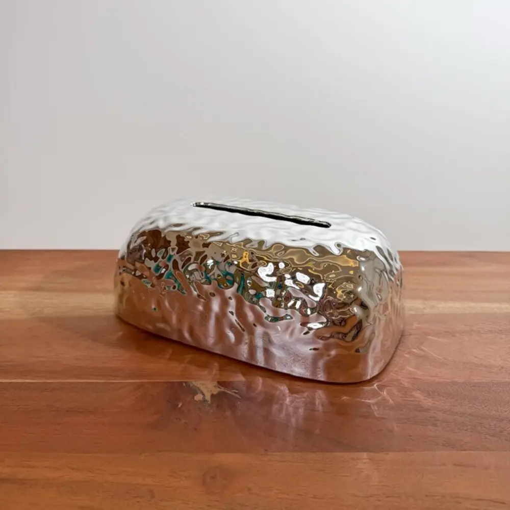 Decorative-Tissue-Box-Hammered-Mirror-Finish-Standard-Size-Rounded-Rectangular-Model-Silver1 Decorative Tissue Box Hammered Mirror Finish Standard Size Rounded Rectangular Model Silver1