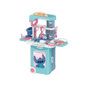 Disney Stitch 3 in 1 Kids Doctor Trolley Case & Hospital Play Station–Model ST008 955A