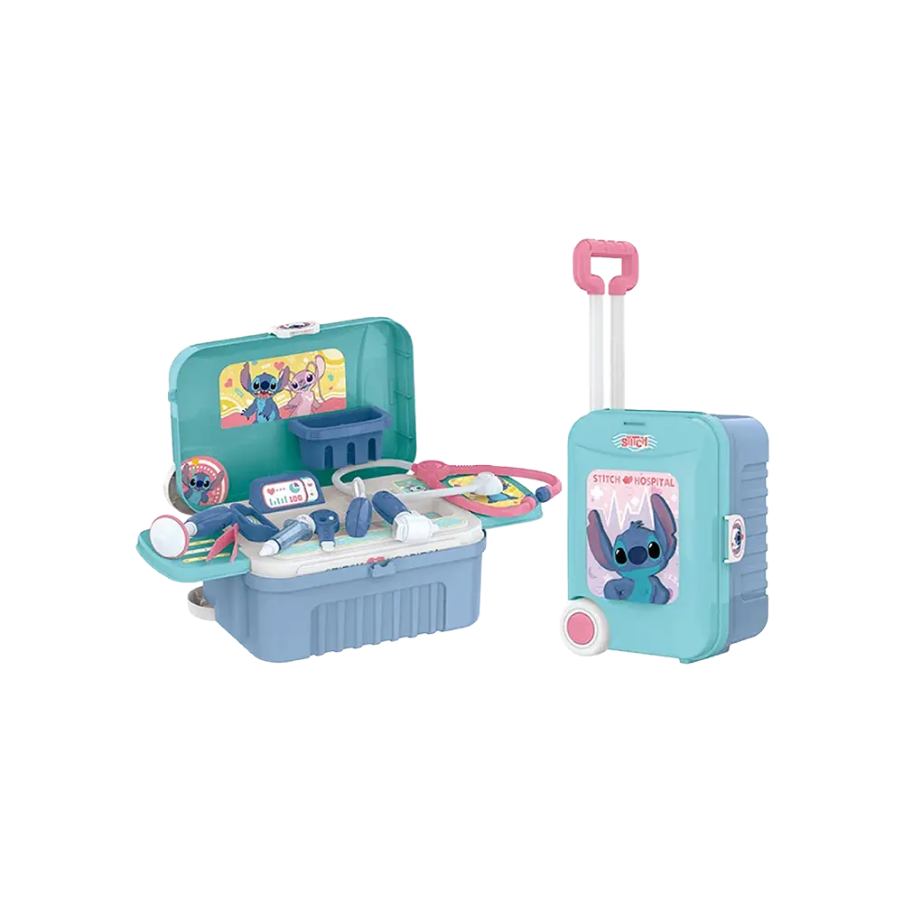 Disney-Stitch-3-in-1-Kids-Doctor-Trolley-Case-&-Hospital-Play-Station–Model-ST008-955A1 Disney Stitch 3 in 1 Kids Doctor Trolley Case & Hospital Play Station–Model ST008 955A1