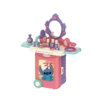 Disney Stitch 3 in 1 Kids Makeup Trolley Vanity Play Set with Light & Sound Pink