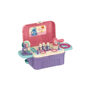 Disney Stitch 3 in 1 Kids Makeup Trolley Vanity Play Set with Light & Sound Pink1