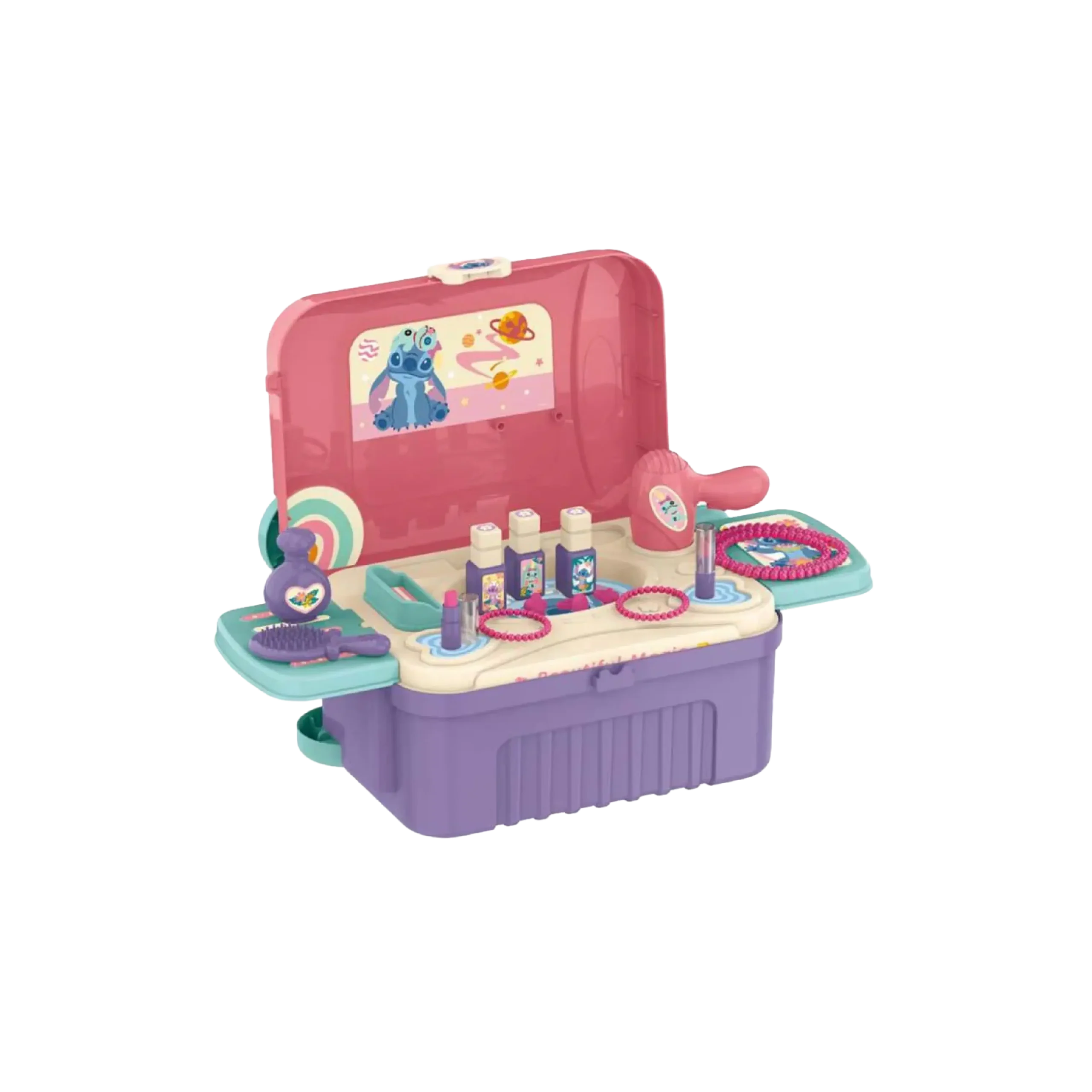 Disney-Stitch-3-in-1-Kids-Makeup-Trolley-Vanity-Play-Set-with-Light-&-Sound-Pink1 Disney Stitch 3 in 1 Kids Makeup Trolley Vanity Play Set with Light & Sound Pink1