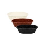 Dolly Lifestyle Wicker Style Bread Basket Oval Plastic Serving Basket Model Y 083 Assorted Colors
