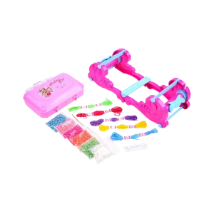 Fashion Star DIY Bracelet Factory 2 in 1 Bracelet Making Craft Set with Pink Storage Case