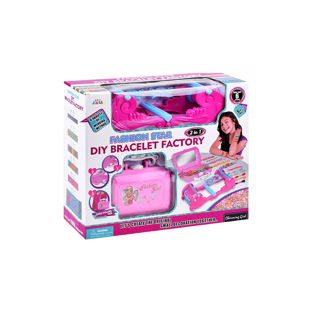 Fashion-Star-DIY-Bracelet-Factory-2-in-1-Bracelet-Making-Craft-Set-with-Pink-Storage-Case6 Fashion Star DIY Bracelet Factory 2 in 1 Bracelet Making Craft Set with Pink Storage Case6