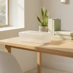 Frosted-Tissue-Box-Cover-Easy-Access-Top-Opening-Standard-Size-Rectangular-Model-White-&-Transparent1 Frosted Tissue Box Cover Easy Access Top Opening Standard Size Rectangular Model White & Transparent1