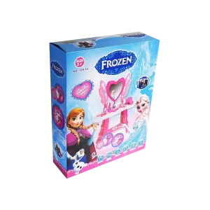 Frozen Girls Fashion Vanity Table Play Pink Set with Mirror & Hair Dryer1