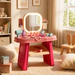 Funny-Dresser-Kids-Vanity-Table-Play-Pink-Set-with-Light,-Music-&-Beauty-Accessories2 Funny Dresser Kids Vanity Table Play Pink Set with Light, Music & Beauty Accessories2