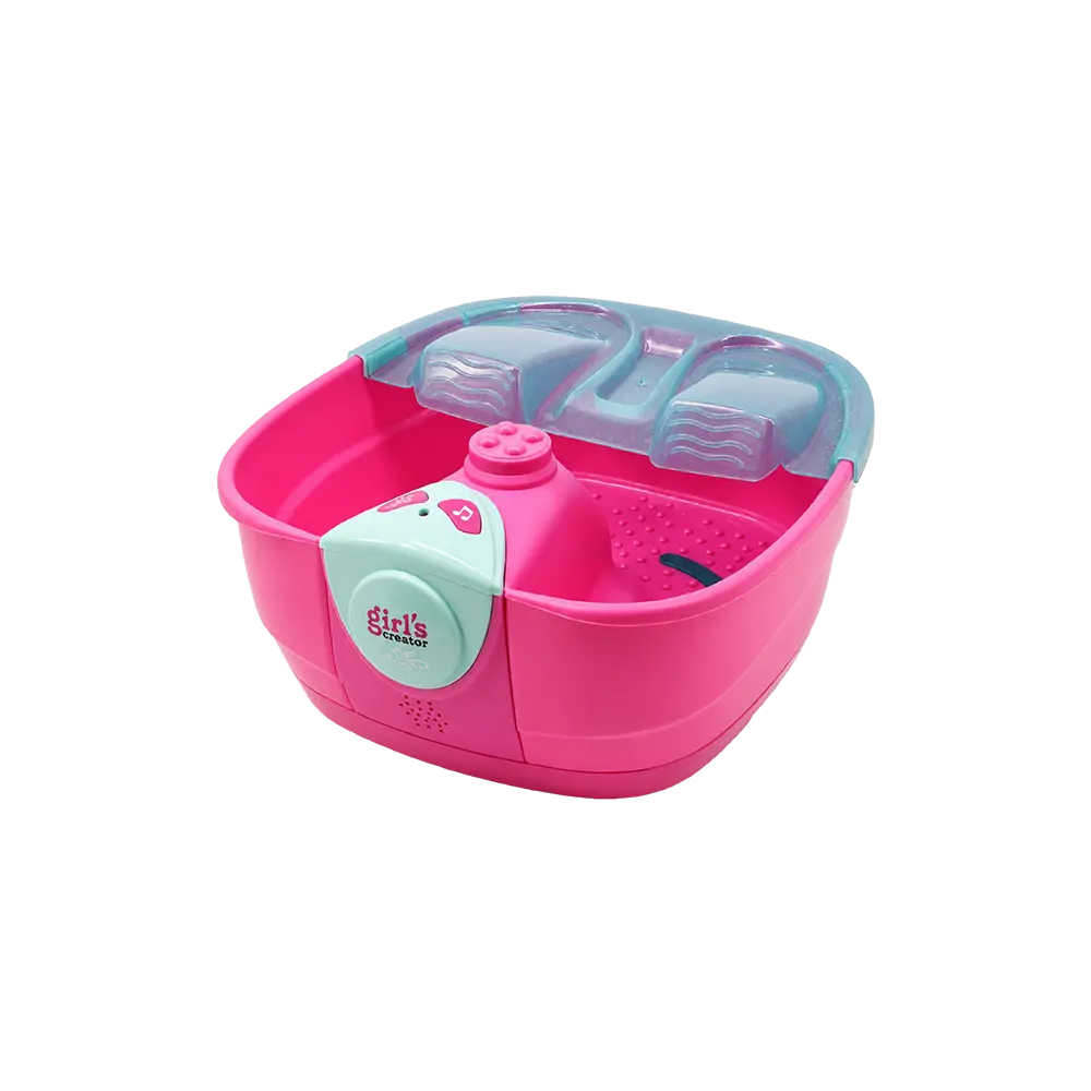 Girl's Creator Foot Spa Salon Working Pedicure Play Pink Set with Bubble & Music1