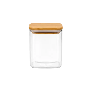 Glass Storage Jar Airtight Bamboo Lid 200ml Professional Storageware in Lebanon