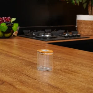 Glass Storage Jar Airtight Bamboo Lid 200ml Professional Storageware in Lebanon1