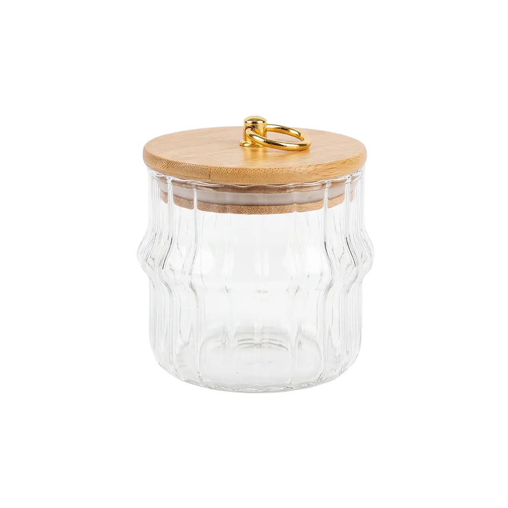 Glass-Storage-Jar-Airtight-Bamboo-Lid-350ml-Gold-Handle-Transparent-Professional-Storageware-in-Lebanon Glass Storage Jar Airtight Bamboo Lid 350ml Gold Handle Transparent Professional Storageware in Lebanon