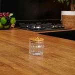 Glass-Storage-Jar-Airtight-Bamboo-Lid-350ml-Gold-Handle-Transparent-Professional-Storageware-in-Lebanon1 Glass Storage Jar Airtight Bamboo Lid 350ml Gold Handle Transparent Professional Storageware in Lebanon1