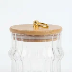 Glass-Storage-Jar-Airtight-Bamboo-Lid-350ml-Gold-Handle-Transparent-Professional-Storageware-in-Lebanon3 Glass Storage Jar Airtight Bamboo Lid 350ml Gold Handle Transparent Professional Storageware in Lebanon3