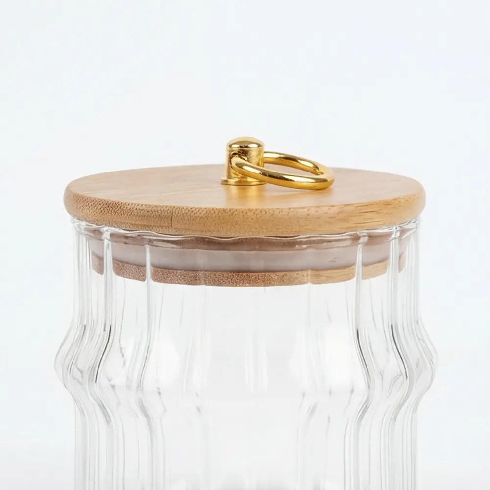 Glass-Storage-Jar-Airtight-Bamboo-Lid-350ml-Gold-Handle-Transparent-Professional-Storageware-in-Lebanon3 Glass Storage Jar Airtight Bamboo Lid 350ml Gold Handle Transparent Professional Storageware in Lebanon3