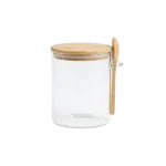 Glass Storage Jar Airtight Bamboo Lid 850ml with Spoon Professional Storageware in Lebanon