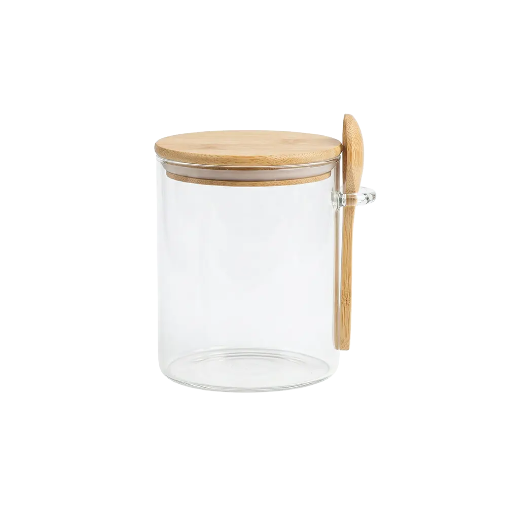 Glass-Storage-Jar-Airtight-Bamboo-Lid-850ml-with-Spoon-Professional-Storageware-in-Lebanon Glass Storage Jar Airtight Bamboo Lid 850ml with Spoon Professional Storageware in Lebanon