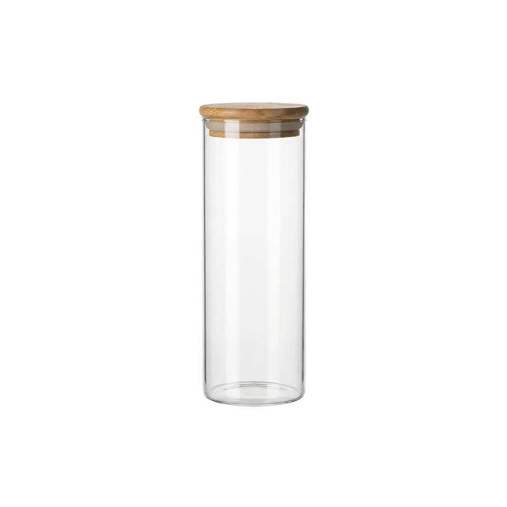 Glass Storage Jar with Bamboo Lid 500ml Professional Storageware in Lebanon