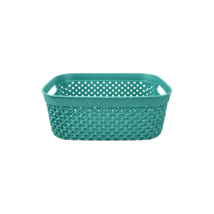 Hobby Life 1.3L Diamond Flat Ventilated Multipurpose 18 x 13.5 x 7 cm Turquoise Basket 04