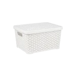Hobby Life 10L Rattan Style 34 x 24 x 15.7 cm Storage Box with Lid 04