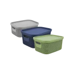 Hobby Life 12L Nickel Ventilated 38 x 28.5 x 15.2 cm Storage Box with Lid 04