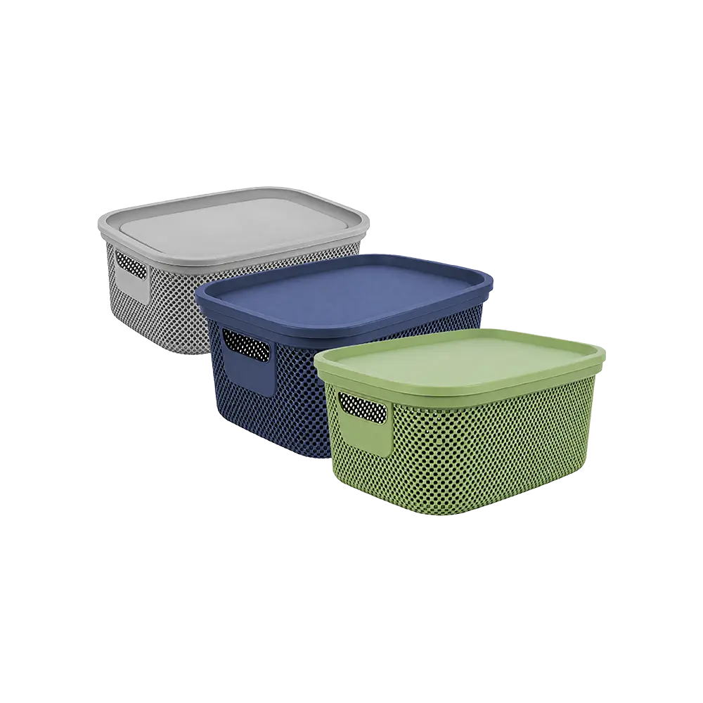 Hobby Life 12L Nickel Ventilated 38 x 28.5 x 15.2 cm Storage Box with Lid 04