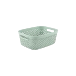 Hobby Life Diamond Flat Storage Basket with Side Handles 1.3L, 13.5 x 18 x 7 cm, Model 04 1276 Mint Green