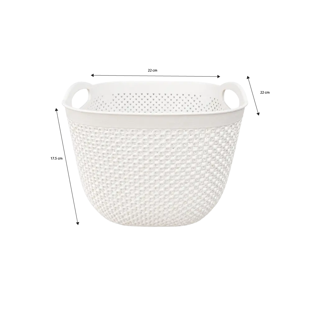 Hobby Life Diamond Square Storage Basket with Integrated Handles 6.3L 22 x 22 x 17.5 cm, Model 04 1281 Assorted Colors1