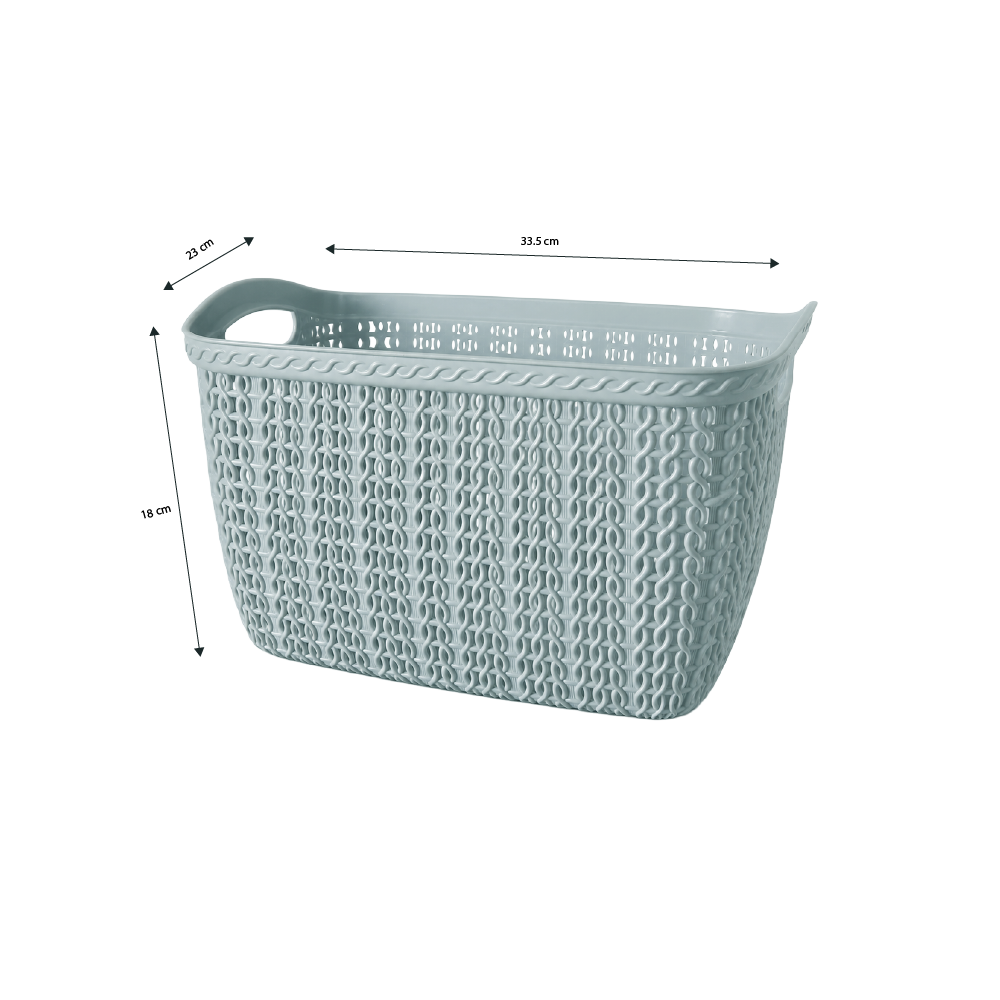 Hobby-Life-Knit-Multipurpose-Storage-Basket-blue-with-Integrated-Handles---10L,-23-x-33 Hobby Life Knit Multipurpose Storage Basket blue with Integrated Handles 10L, 23 x