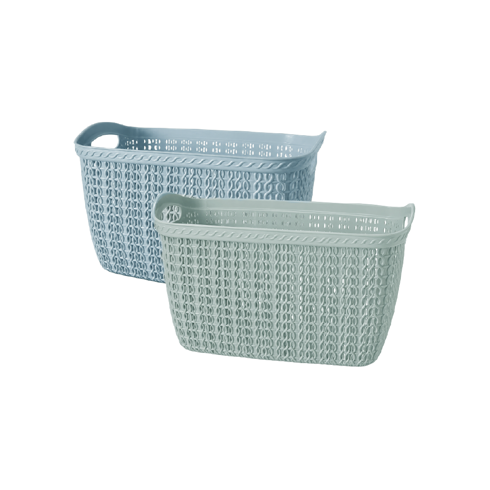 Hobby-Life-Knit-Multipurpose-Storage-Basket-with-Integrated-Handles---10L,-23-x-33 Hobby Life Knit Multipurpose Storage Basket with Integrated Handles 10L, 23 x