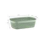 Hobby Life Nickel Rectangular Multipurpose Basket Ventilated Woven Design 26.5 x 15.2 x 8 cm Model 04 1292 Assorted Colors1