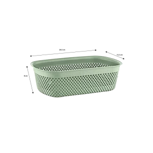 Hobby Life Nickel Rectangular Multipurpose Basket Ventilated Woven Design 26.5 x 15.2 x 8 cm Model 04 1292 Assorted Colors1