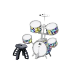 Kids Jazz Drum Set with Cymbal & Stool 65cmx38cmx74cm