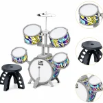 Kids-Jazz-Drum-Set-with-Cymbal-&-Stool-65cmx38cmx74cm1 Kids Jazz Drum Set with Cymbal & Stool 65cmx38cmx74cm1