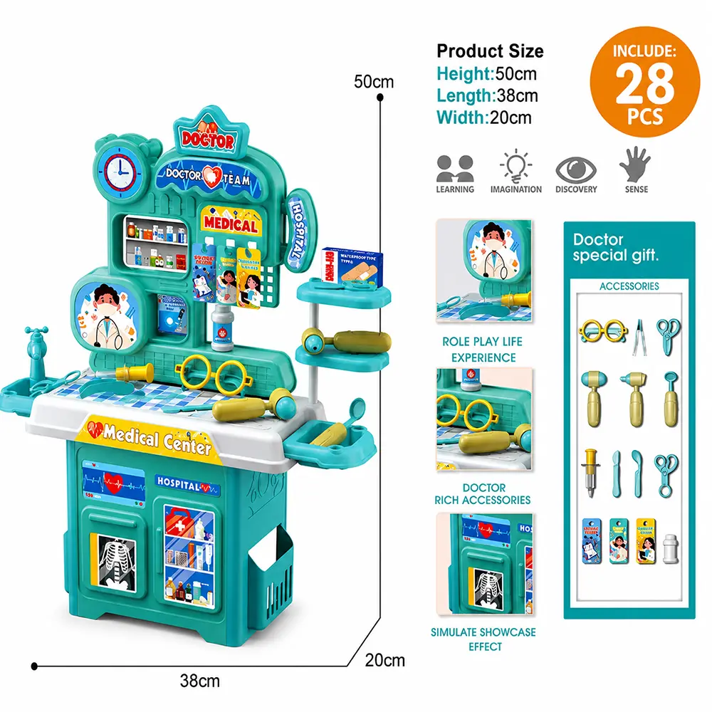 Kids-Medical-Center-Play-Station–28-Piece-Set–Model-7PL-J14132 Kids Medical Center Play Station–28 Piece Set–Model 7PL J14132