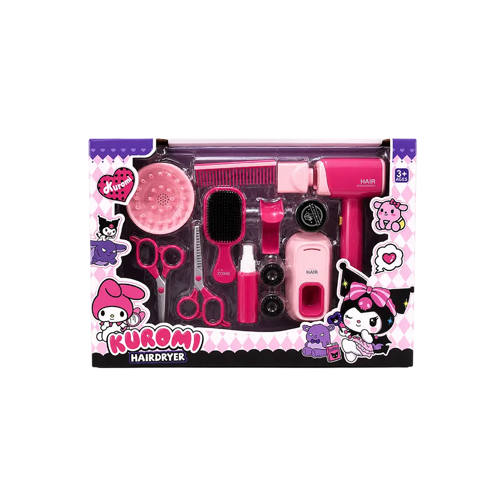 Kuromi Kids Hair Styling & Beauty Play Set 11 Pieces