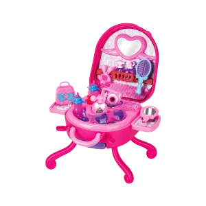 LOL Surprise 31+ Pieces 2 in 1 Suitcase & Beauty Dresser Role Play Pink Set