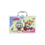 Labubu Kids Makeup Beauty World Carry Case Play Set with Pretend Cosmetics Silver