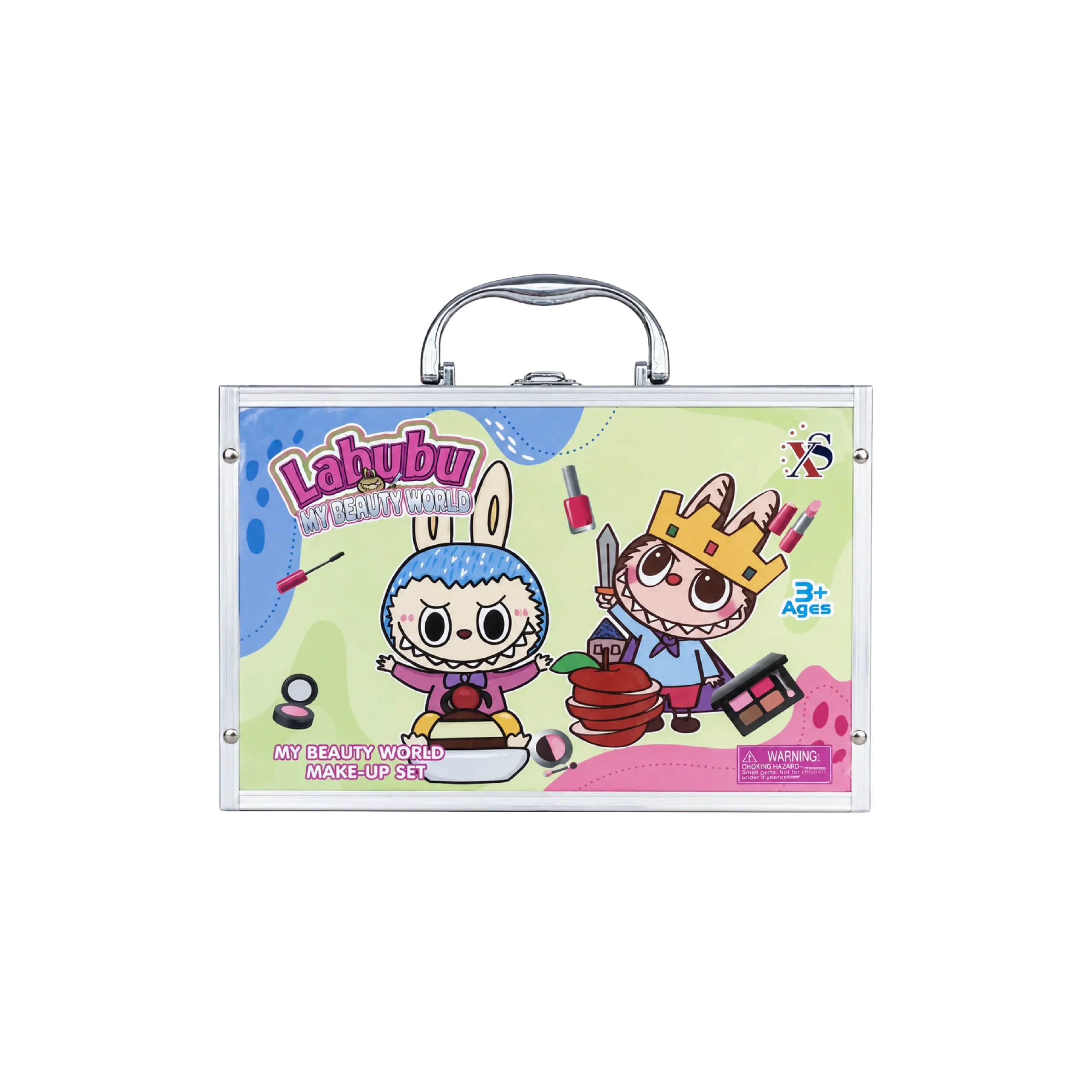 Labubu-Kids-Makeup-Beauty-World-Carry-Case-Play-Set-with-Pretend-Cosmetics-Silver Labubu Kids Makeup Beauty World Carry Case Play Set with Pretend Cosmetics Silver