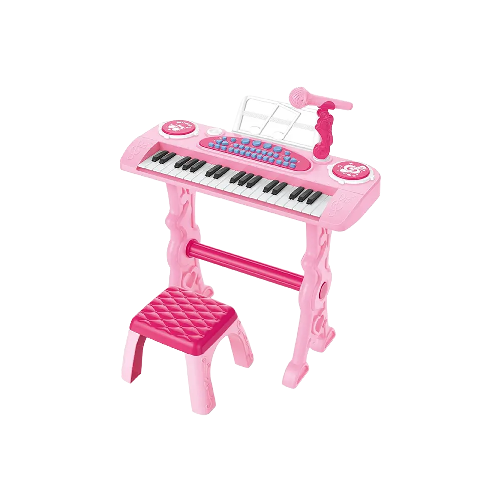Lijin Kids Electronic Keyboard 37 Keys with Microphone & Stool 53cm Model 328-64
