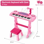 Lijin Kids Electronic Keyboard 37 Keys with Microphone & Stool 53cm Model 328