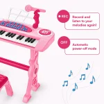 Lijin Kids Electronic Keyboard 37 Keys with Microphone & Stool 53cm Model 328
