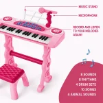 Lijin Kids Electronic Keyboard 37 Keys with Microphone & Stool 53cm Model 328