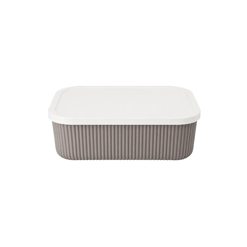 Lova-3.2L-Shell-Ribbed-Multipurpose-26-x-18-x-8.2-cm-Grey-Storage-Box-with-White-Lid-LV-332 Lova 3.2L Shell Ribbed Multipurpose 26 x 18 x 8.2 cm Grey Storage Box with White Lid LV