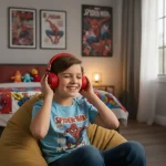 Marvel Avengers Wireless Bluetooth Headphones 40mm GA 208I Red Spider Man Design1