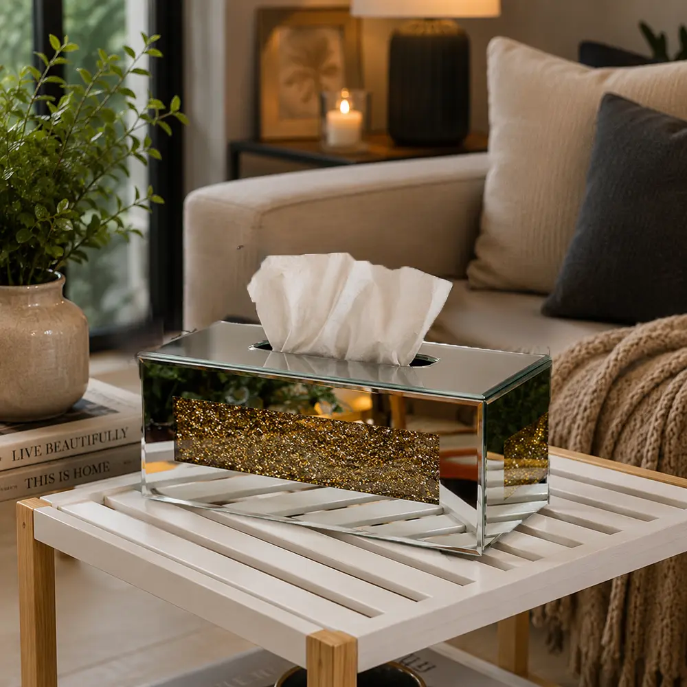 Mirrored-Glass-Tissue-Box-Gold-Crystal-Accent-Standard-Size-Rectangular-Model-Silver-&-Gold1 Mirrored Glass Tissue Box Gold Crystal Accent Standard Size Rectangular Model Silver & Gold1