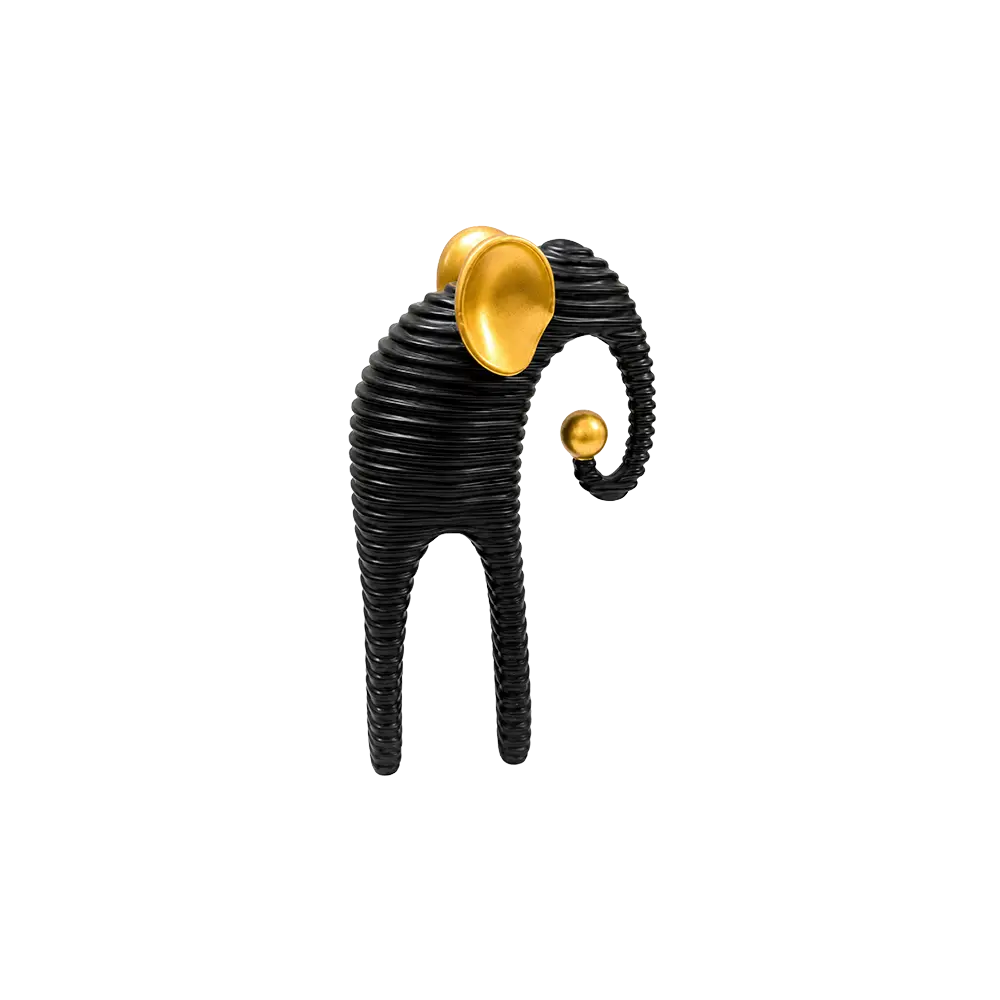 Modern-Elephant-Figurine-Set-Resin-Home-Decor-2-Pieces-Black-&-Gold2 Modern Elephant Figurine Set Resin Home Decor 2 Pieces Black & Gold2