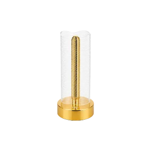 Modern LED Table Lamp Wave Acrylic Night Light Gold 17cm