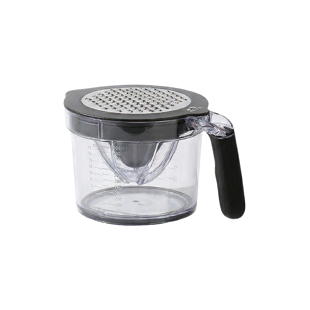 Momaz Grater & Citrus Juicer 2-in-1 with Measuring Cup 600ml Model Black & Grey 4
